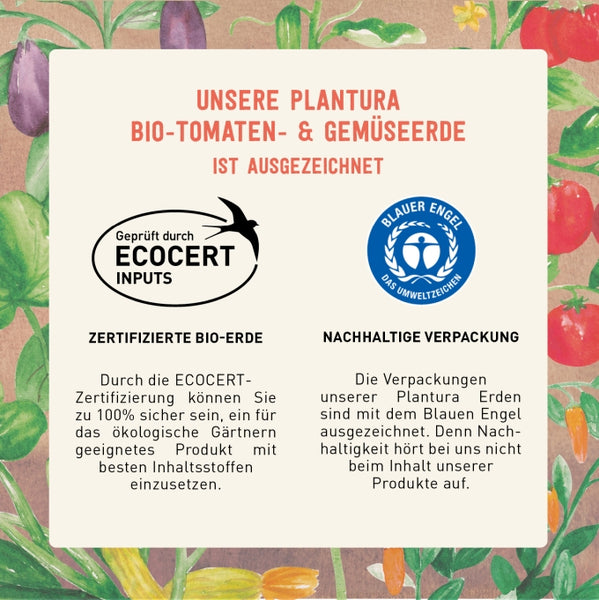 Bio-zertifizierte Gemüse- und Tomatenerde