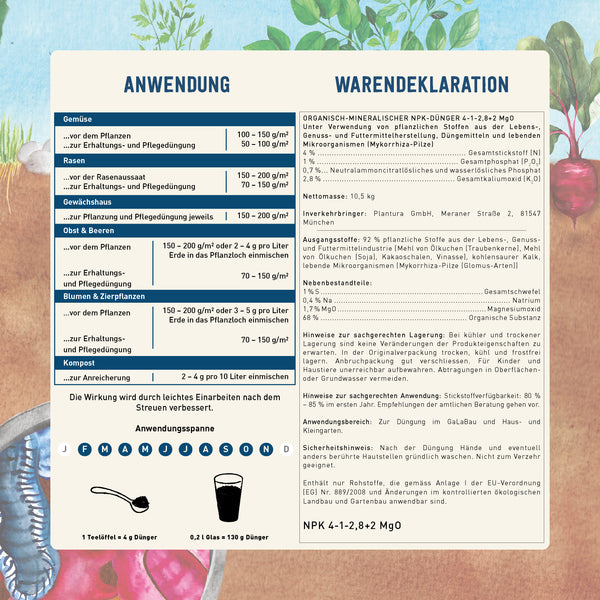 Anwendung des Plantura Bodenaktivators