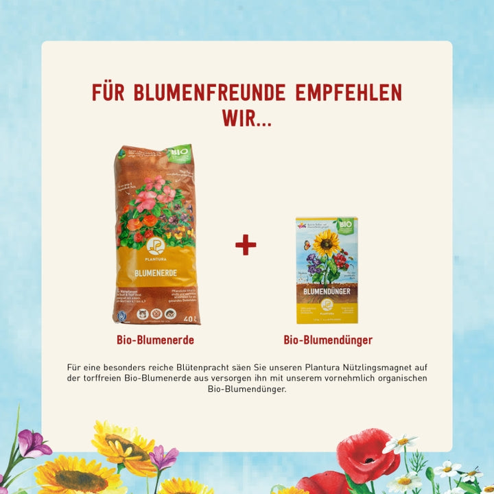 Blumendünger und -erde von Plantura 