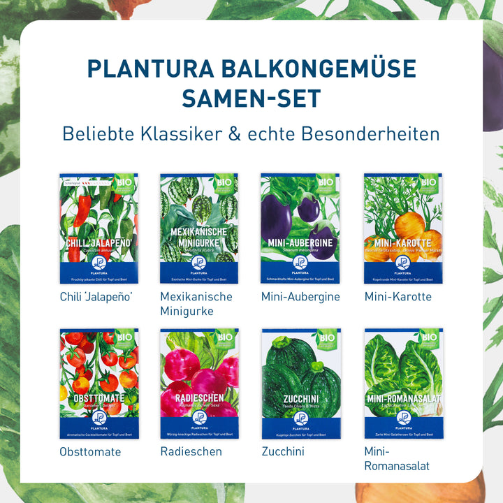Bio-Sorten im Balkongemüse-Set