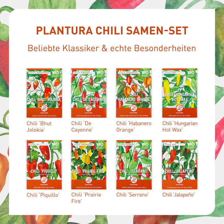 Bio-Sorten im Chili Samen-Set
