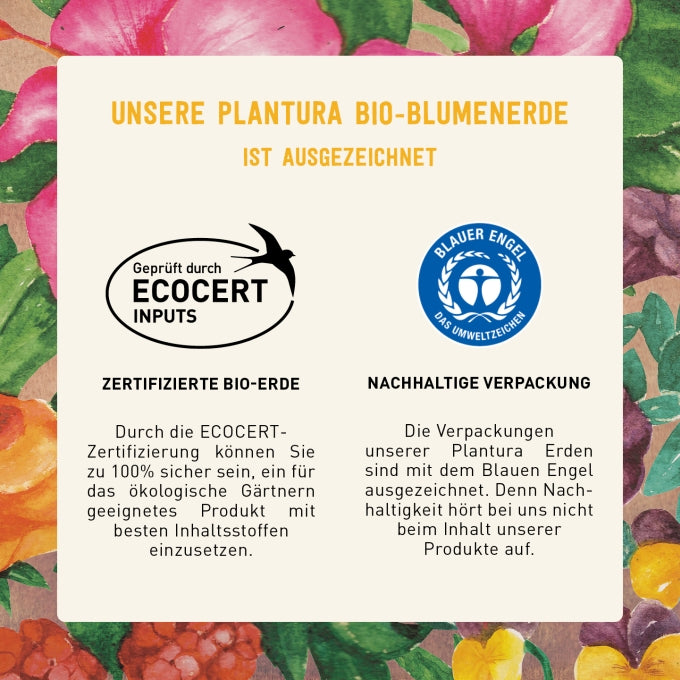 Bio-zertifizierte Plantura Blumenerde