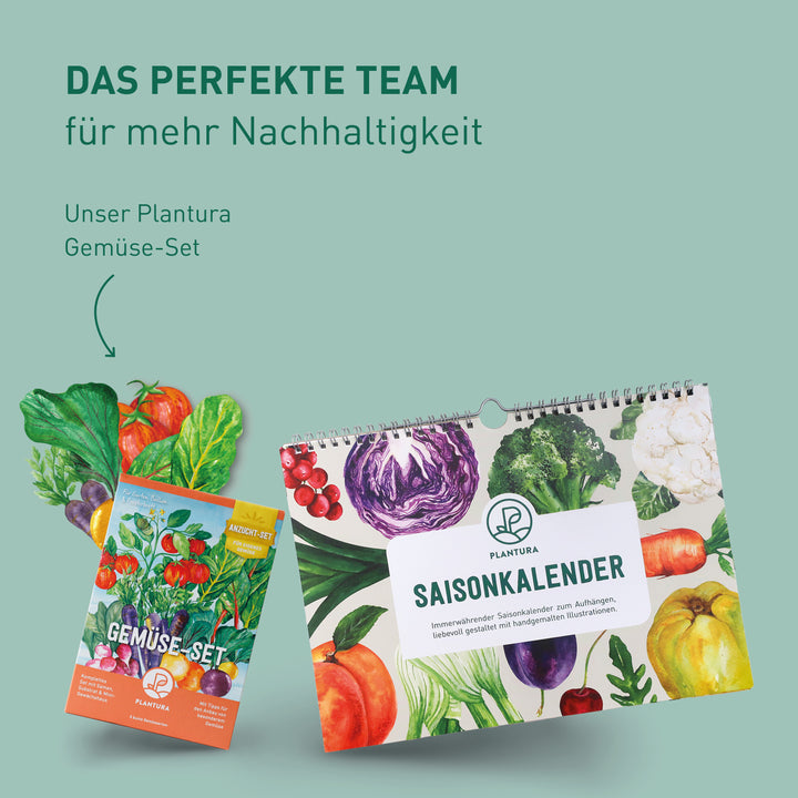 Plantura Gemüse-Set und Saisonkalender