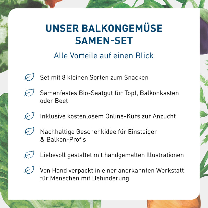 Plantura Balkongemüse-Set Vorteile 