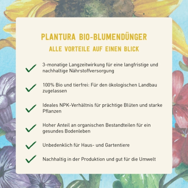 Vorteile des Plantura Bio-Blumendüngers