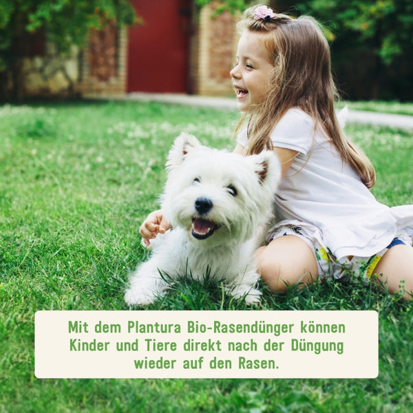 Bio-Rasendünger von Plantura für Kinder und Tiere unbedenklich
