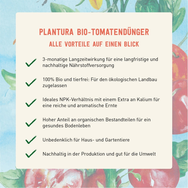 Vorteile des Plantura Bio-Tomatendüngers