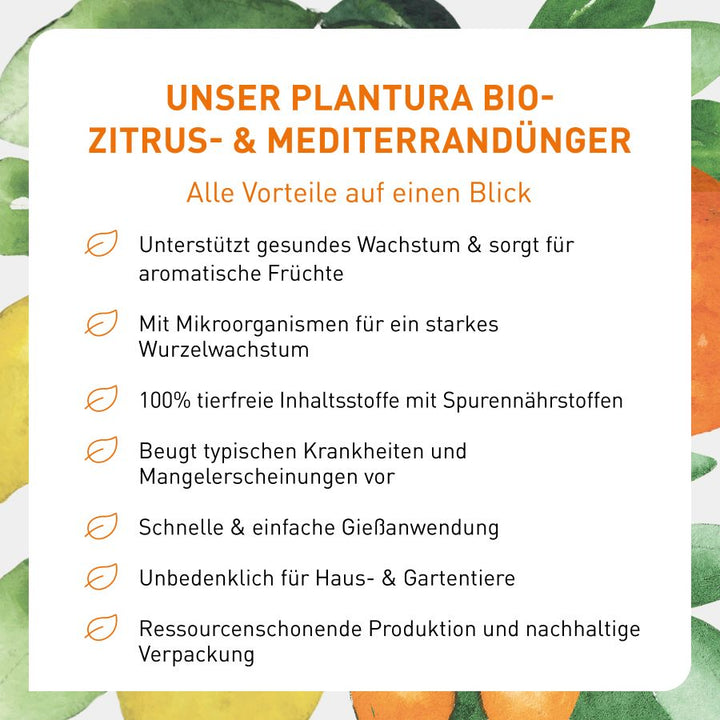 Vorteile vom Plantura Bio-Zitrusflüssigdünger