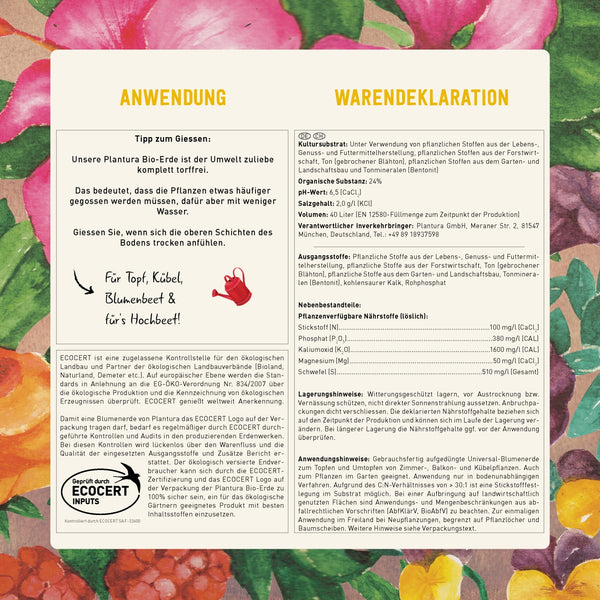 Anwendung der Plantura Blumenerde