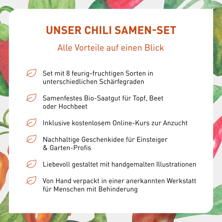 Plantura Chili Samen-Set Vorteile