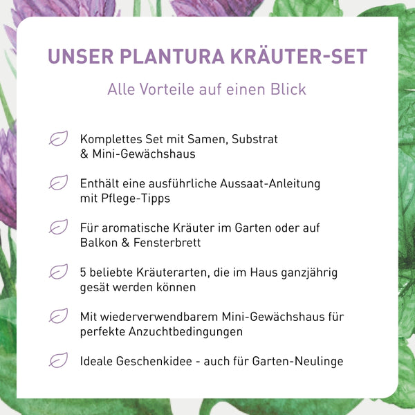 Plantura Kräuter-Anzuchtset Vorteile