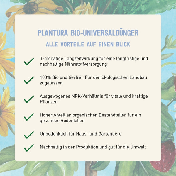 Vorteile des Plantura Bio-Universaldüngers