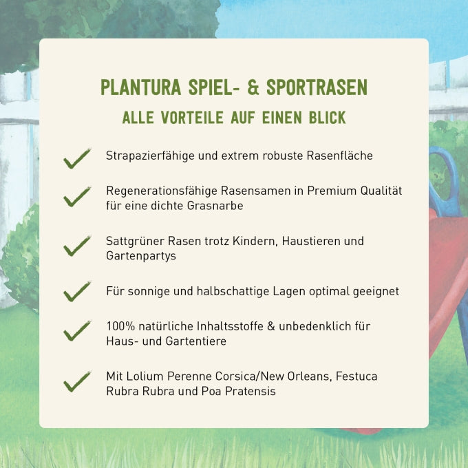 Vorteile Plantura Spiel- & Sportrasen