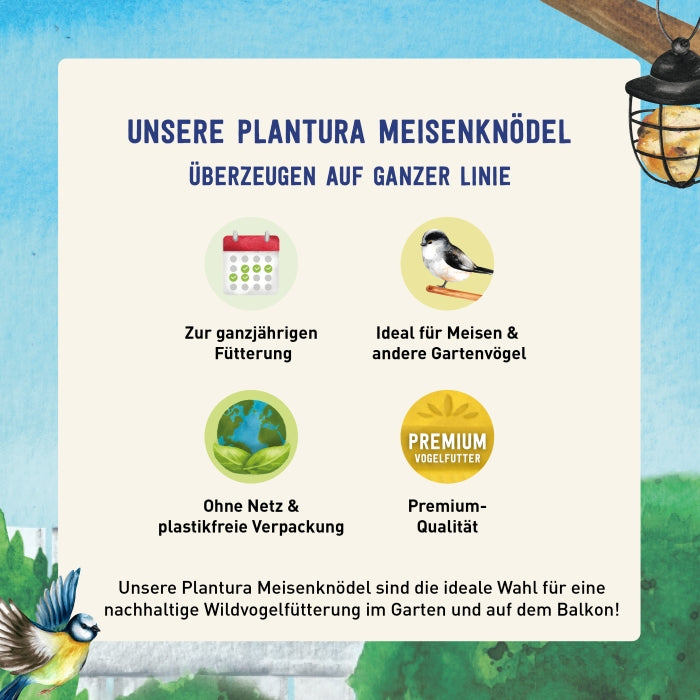 Nachhaltige Plantura Ganzjahres-Meisenknödel