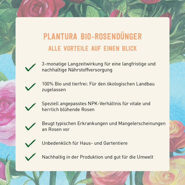 Vorteile des Plantura Bio-Rosendüngers