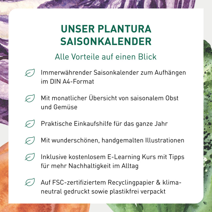 Plantura Saisonkalender Vorteile