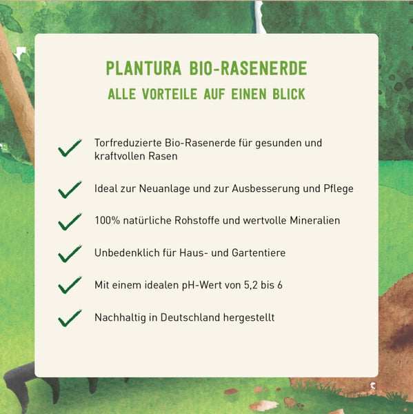 Vorteile der Bio-Rasenerde von Plantura